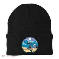 Disc Golf Player Skeleton Disc Golfer Funny Outdoor Nature Beanie thumb 0
