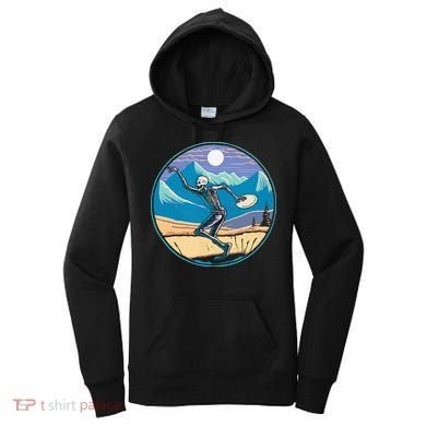Disc Golf Player Skeleton Disc Golfer Funny Outdoor Nature Women's Hoodie