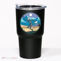 Disc Golf Player Skeleton Disc Golfer Funny Outdoor Nature Tumbler thumb 0