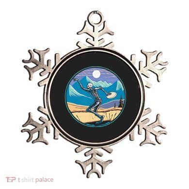 Disc Golf Player Skeleton Disc Golfer Funny Outdoor Nature Ornament