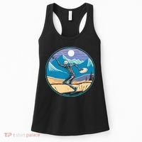 Disc Golf Player Skeleton Disc Golfer Funny Outdoor Nature Women's Tank Top thumb 0