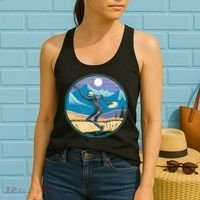 Disc Golf Player Skeleton Disc Golfer Funny Outdoor Nature Women's Tank Top thumb 2
