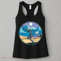 Disc Golf Player Skeleton Disc Golfer Funny Outdoor Nature Women's Tank Top thumb 3