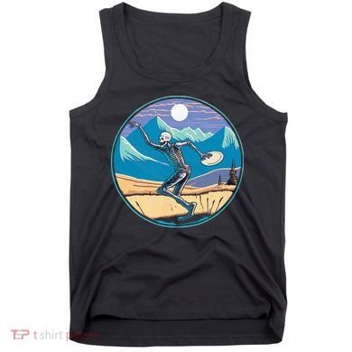 Disc Golf Player Skeleton Disc Golfer Funny Outdoor Nature Tank Top