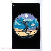 Disc Golf Player Skeleton Disc Golfer Funny Outdoor Nature Golf Towel thumb 0