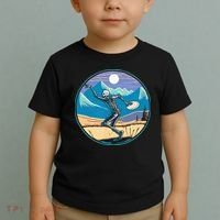 Disc Golf Player Skeleton Disc Golfer Funny Outdoor Nature Toddler T-Shirt thumb 2