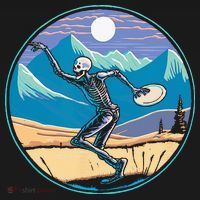 Disc Golf Player Skeleton Disc Golfer Funny Outdoor Nature Women's T-Shirt thumb 6