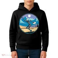 Disc Golf Player Skeleton Disc Golfer Funny Outdoor Nature Kids Hoodie thumb 4