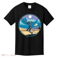 Disc Golf Player Skeleton Disc Golfer Funny Outdoor Nature Kids T-Shirt thumb 0