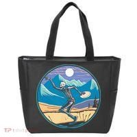 Disc Golf Player Skeleton Disc Golfer Funny Outdoor Nature Tote Bag thumb 0