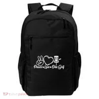 Disc Golfing Peace Love Disc Golf Backpack thumb 0