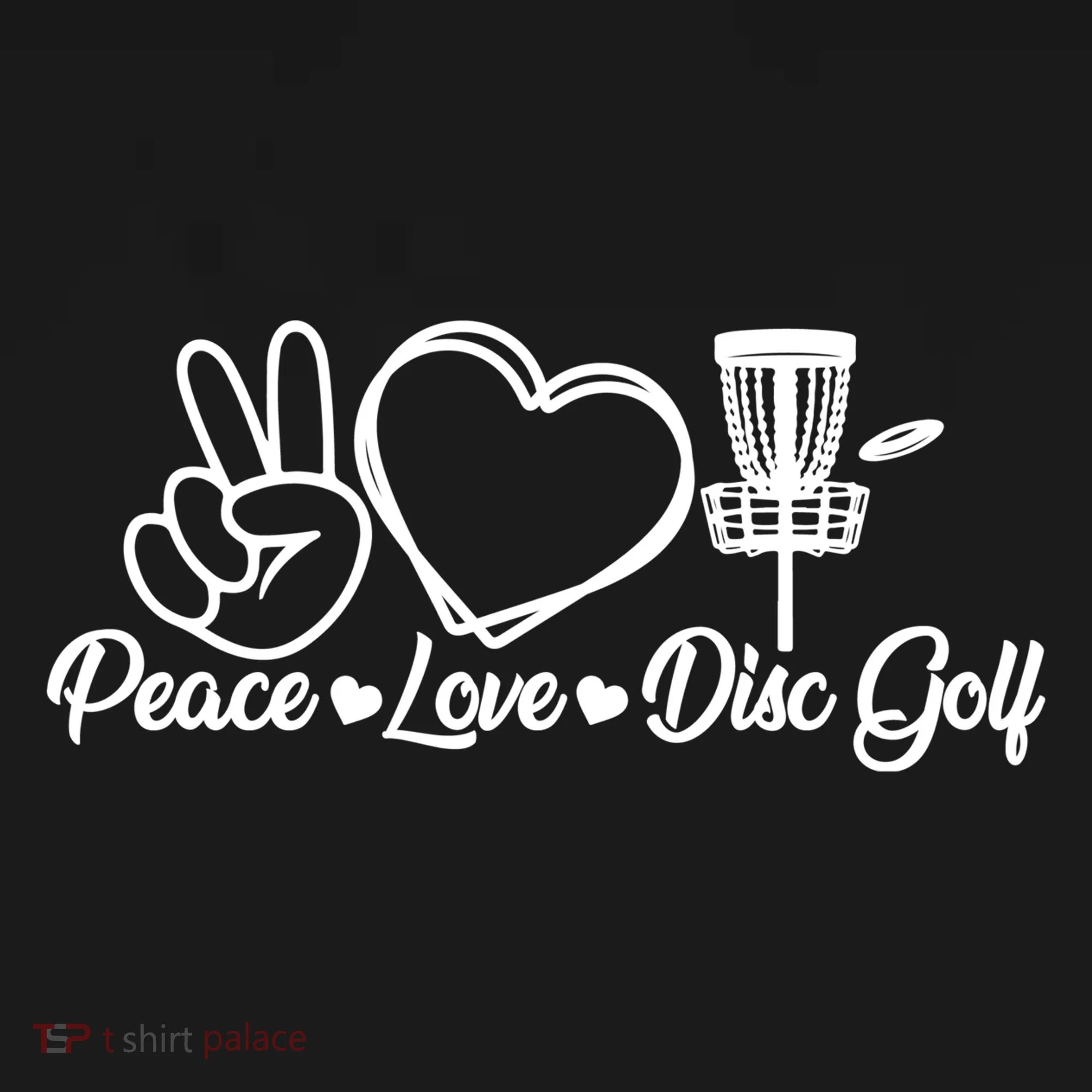 Disc Golfing Peace Love Disc Golf Backpack