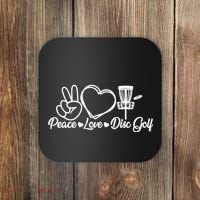 Disc Golfing Peace Love Disc Golf Coaster thumb 0