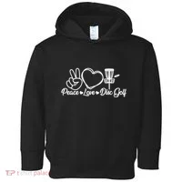 Disc Golfing Peace Love Disc Golf Toddler Hoodie thumb 0