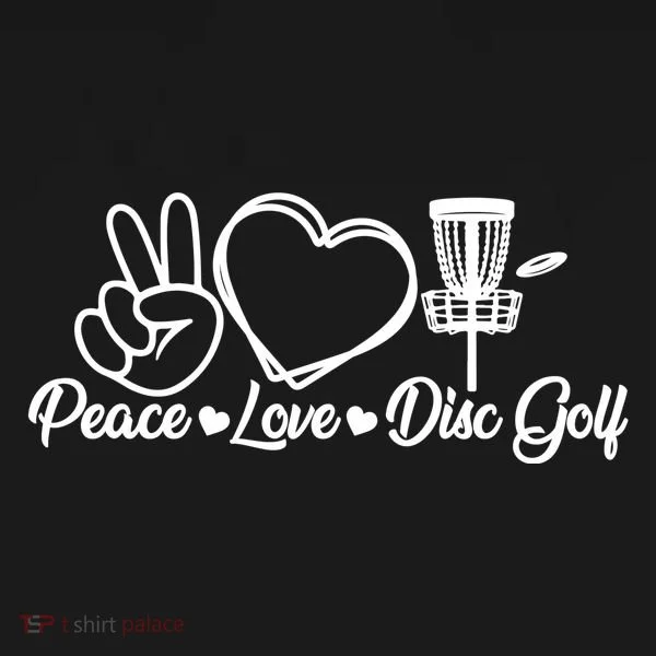 Disc Golfing Peace Love Disc Golf Toddler Hoodie