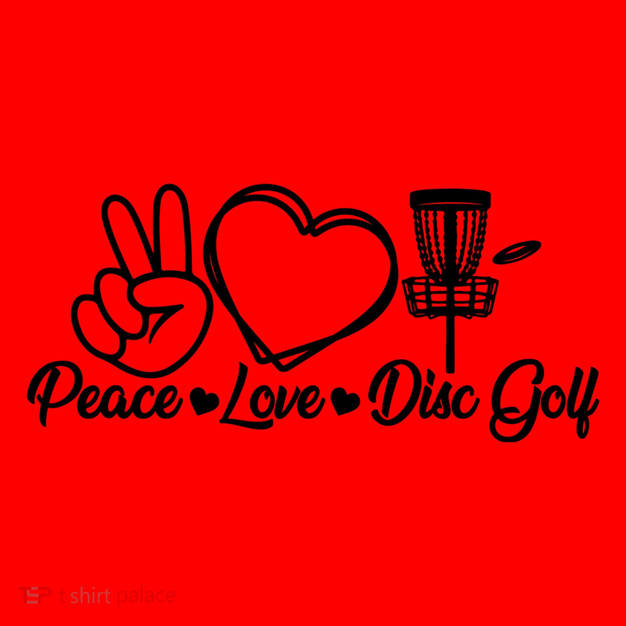 Disc Golfing Peace Love Disc Golf Santa Hat