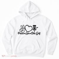 Disc Golfing Peace Love Disc Golf Hoodie thumb 0