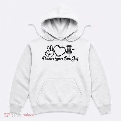 Disc Golfing Peace Love Disc Golf Hoodie