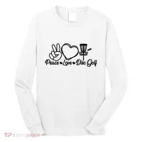 Disc Golfing Peace Love Disc Golf Long Sleeve Shirt thumb 0