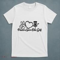 Disc Golfing Peace Love Disc Golf T-Shirt thumb 5