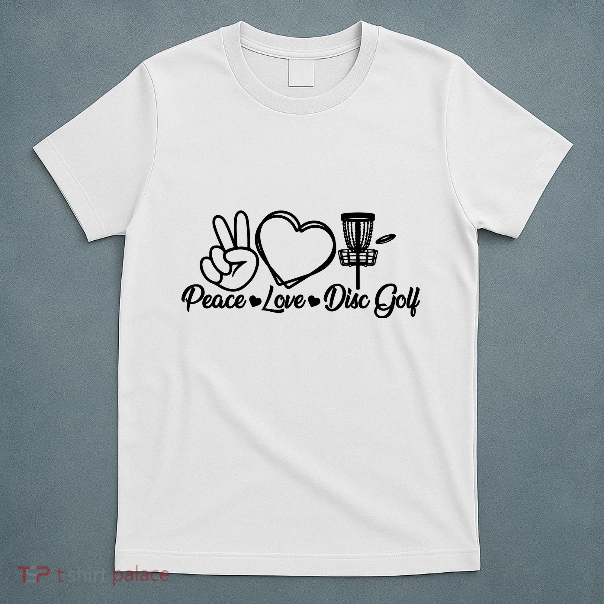 Disc Golfing Peace Love Disc Golf T-Shirt