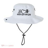 Disc Golfing Peace Love Disc Golf Bucket Hat thumb 0