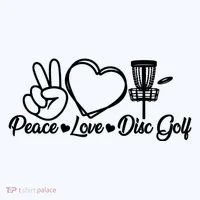 Disc Golfing Peace Love Disc Golf Bucket Hat thumb 4