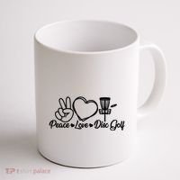 Disc Golfing Peace Love Disc Golf Coffee Mug thumb 1