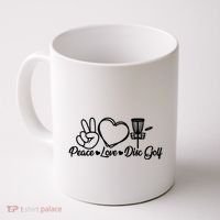 Disc Golfing Peace Love Disc Golf Coffee Mug thumb 0