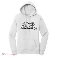 Disc Golfing Peace Love Disc Golf Women's Hoodie thumb 0
