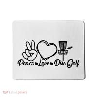 Disc Golfing Peace Love Disc Golf Mousepad thumb 0
