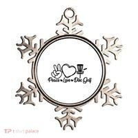 Disc Golfing Peace Love Disc Golf Ornament thumb 0