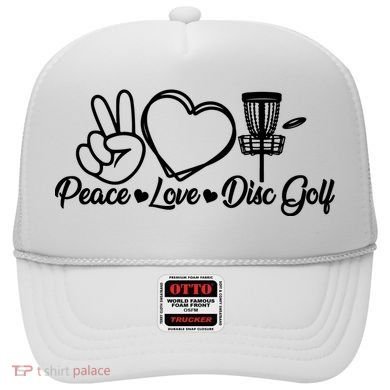Disc Golfing Peace Love Disc Golf Hat