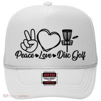 Disc Golfing Peace Love Disc Golf Hat thumb 0