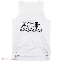 Disc Golfing Peace Love Disc Golf Tank Top thumb 0