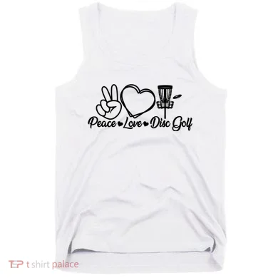 Disc Golfing Peace Love Disc Golf Tank Top