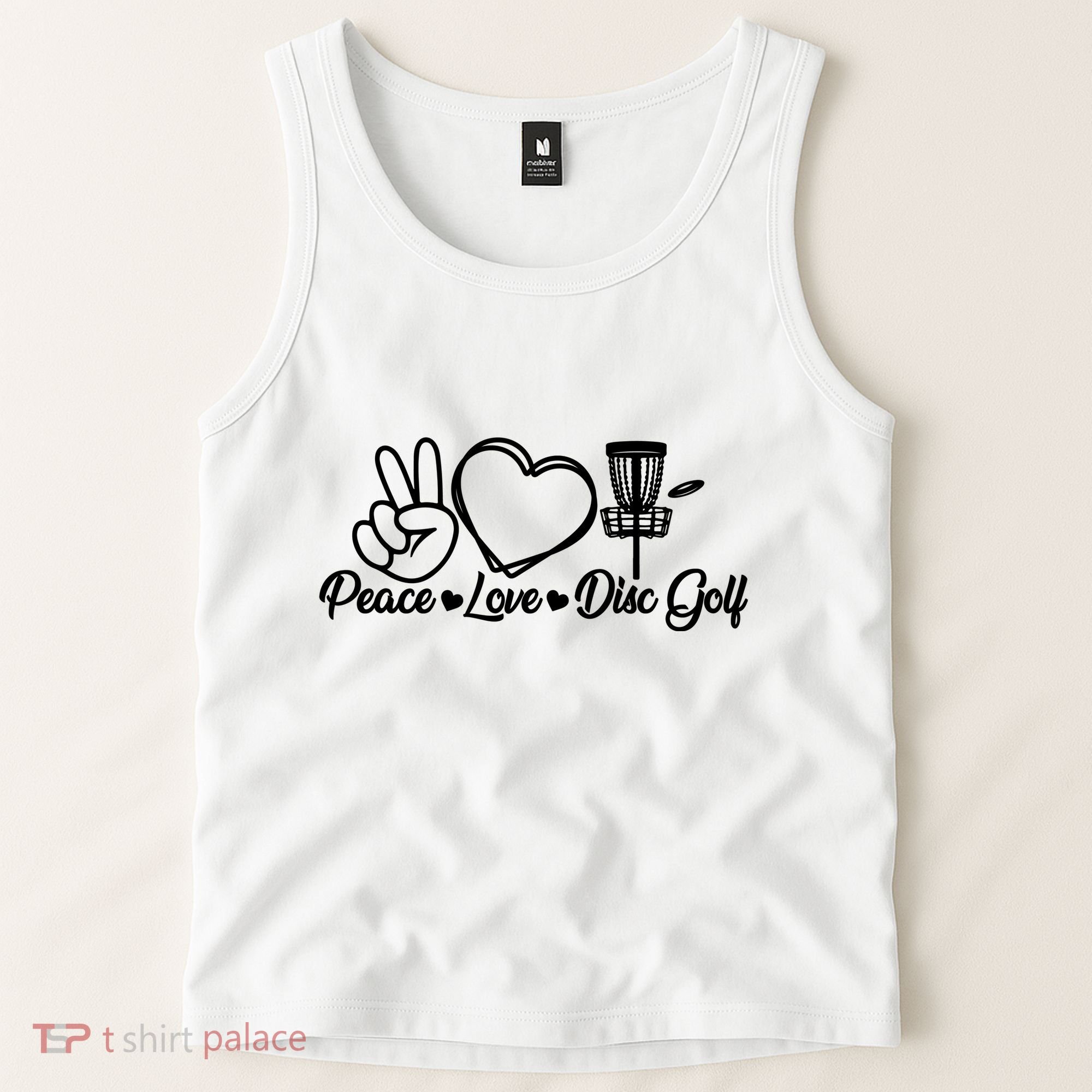Disc Golfing Peace Love Disc Golf Tank Top