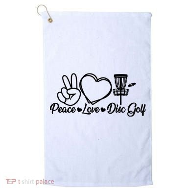 Disc Golfing Peace Love Disc Golf Golf Towel
