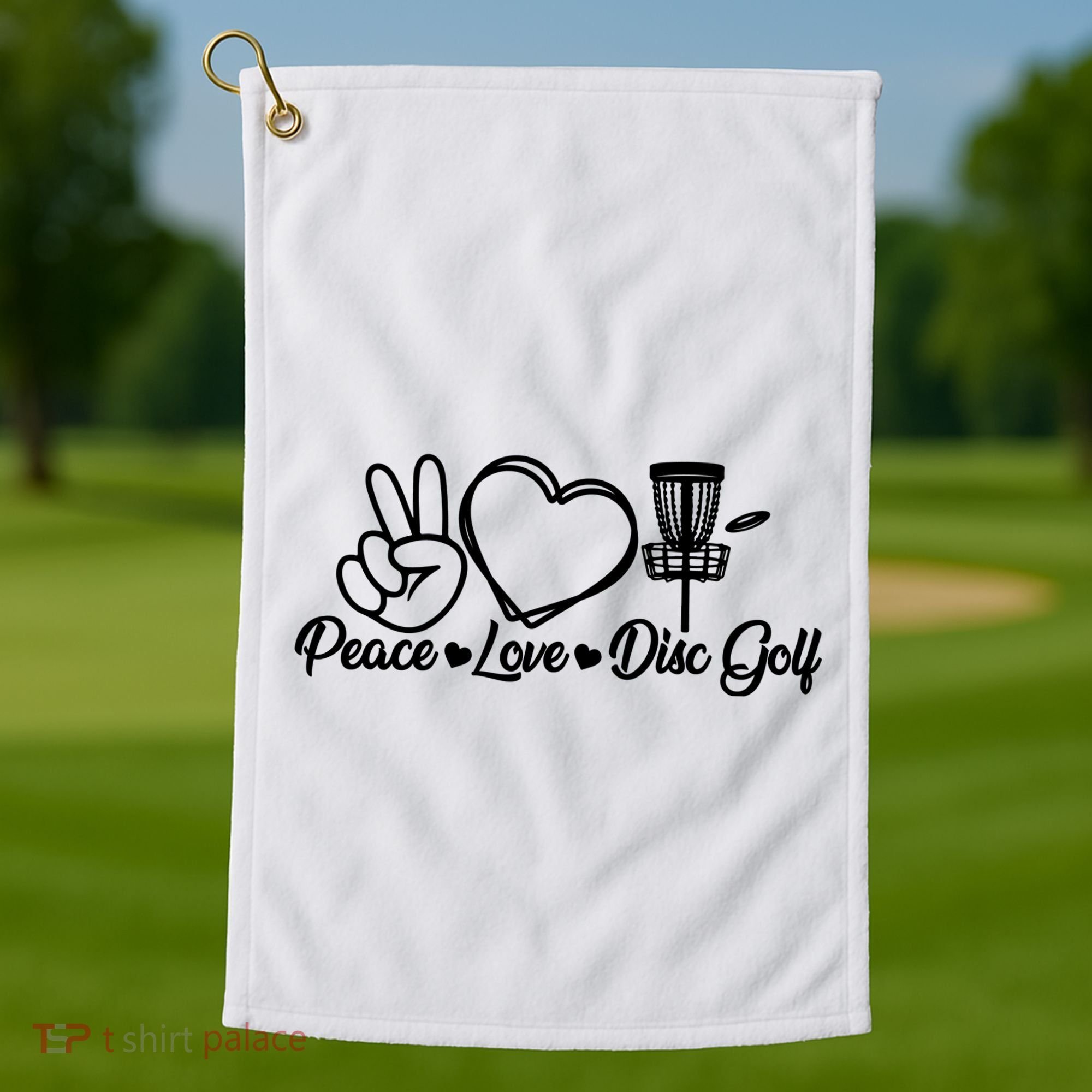 Disc Golfing Peace Love Disc Golf Golf Towel
