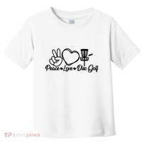 Disc Golfing Peace Love Disc Golf Toddler T-Shirt thumb 0