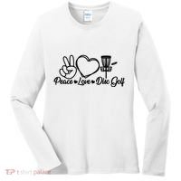 Disc Golfing Peace Love Disc Golf Women's Long Sleeve Shirt thumb 0