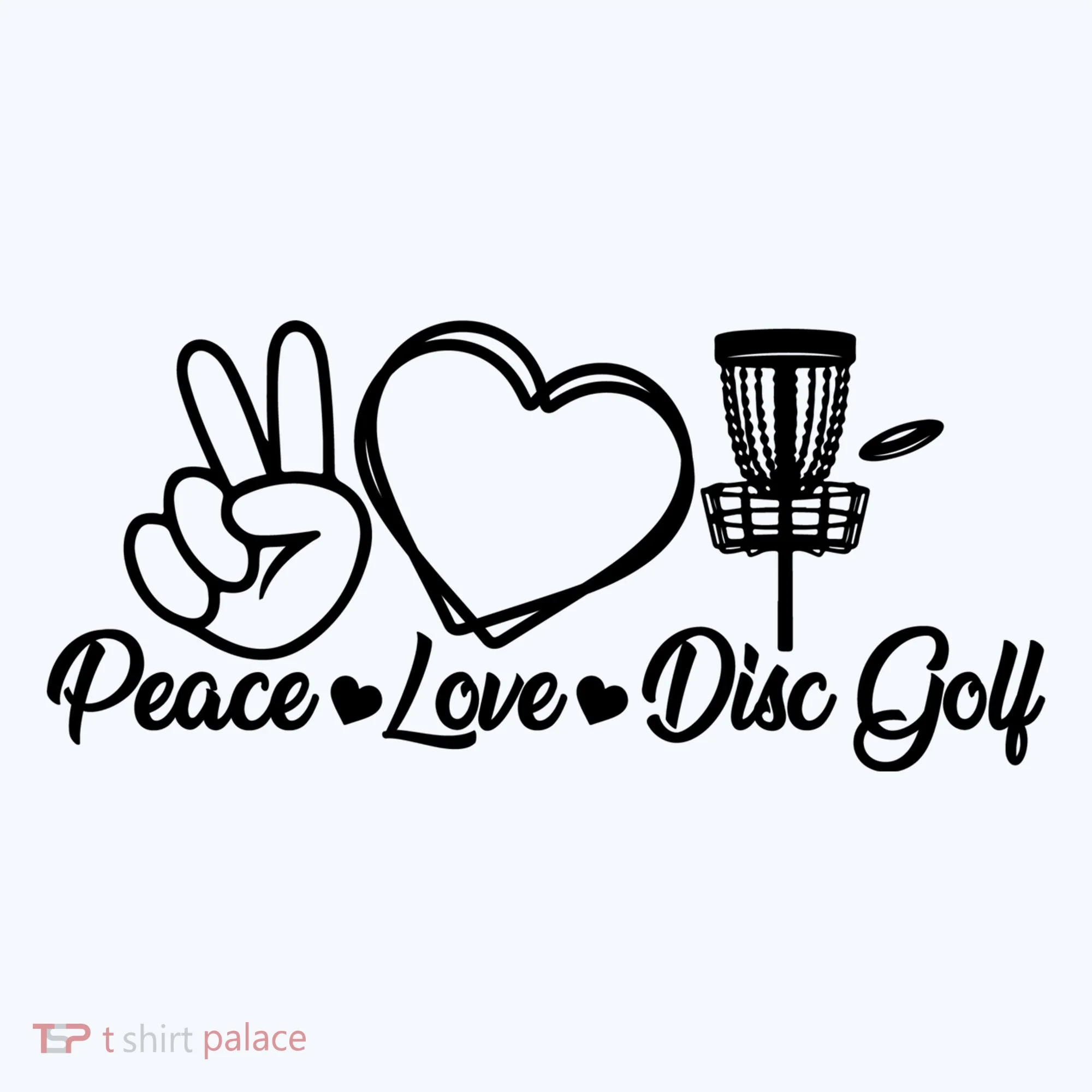 Disc Golfing Peace Love Disc Golf Kids Hoodie
