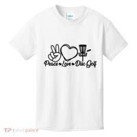 Disc Golfing Peace Love Disc Golf Kids T-Shirt thumb 0