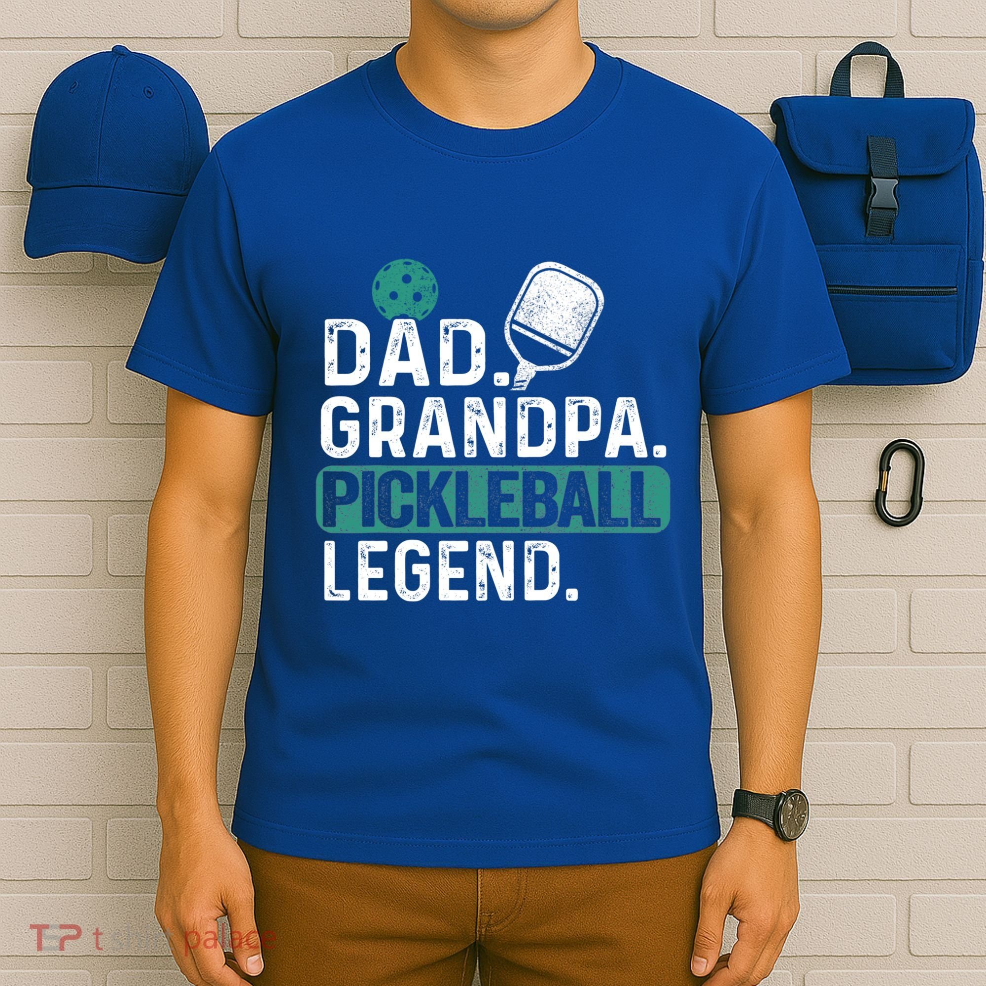 Dad Grandpa Pickleball Legend Player Funny Pickle Ball Funny Gift T-Shirt
