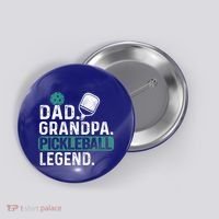 Dad Grandpa Pickleball Legend Player Funny Pickle Ball Funny Gift Button thumb 0