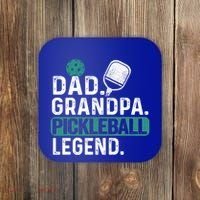 Dad Grandpa Pickleball Legend Player Funny Pickle Ball Funny Gift Coaster thumb 0