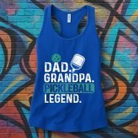 Dad Grandpa Pickleball Legend Player Funny Pickle Ball Funny Gift Women's Tank Top thumb 3