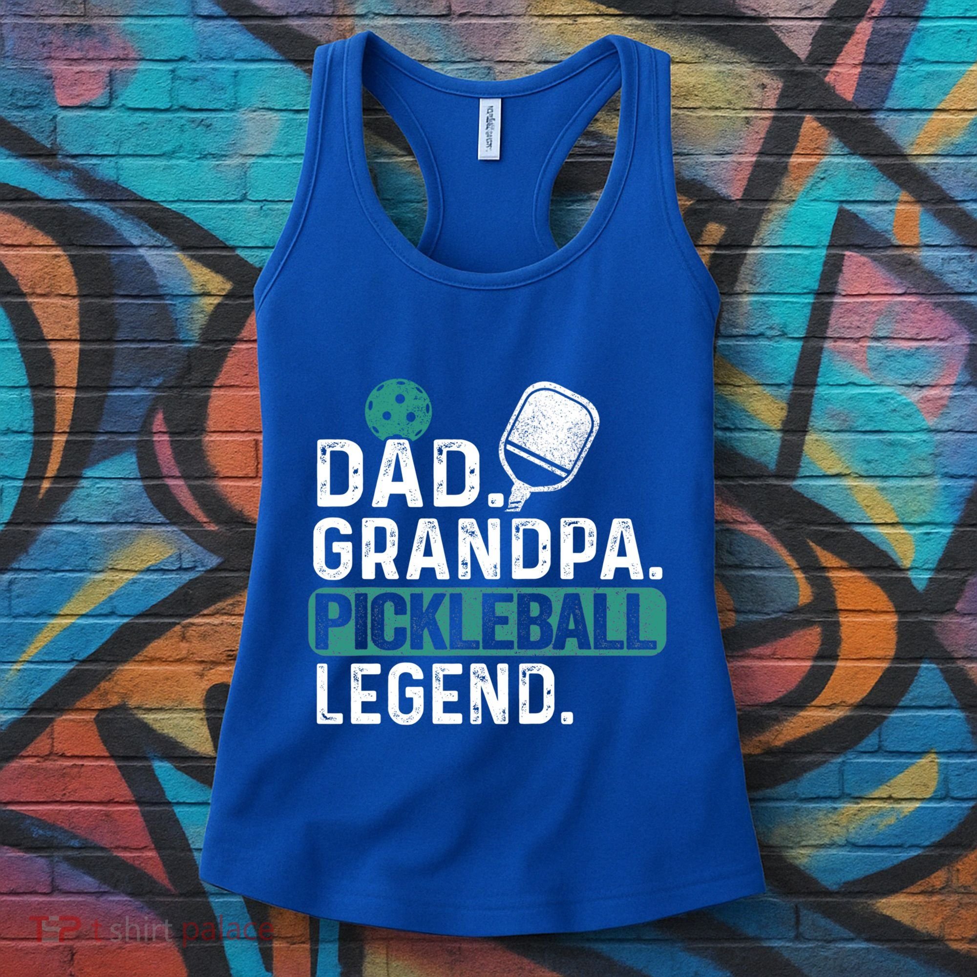 Dad Grandpa Pickleball Legend Player Funny Pickle Ball Funny Gift Women's Tank Top