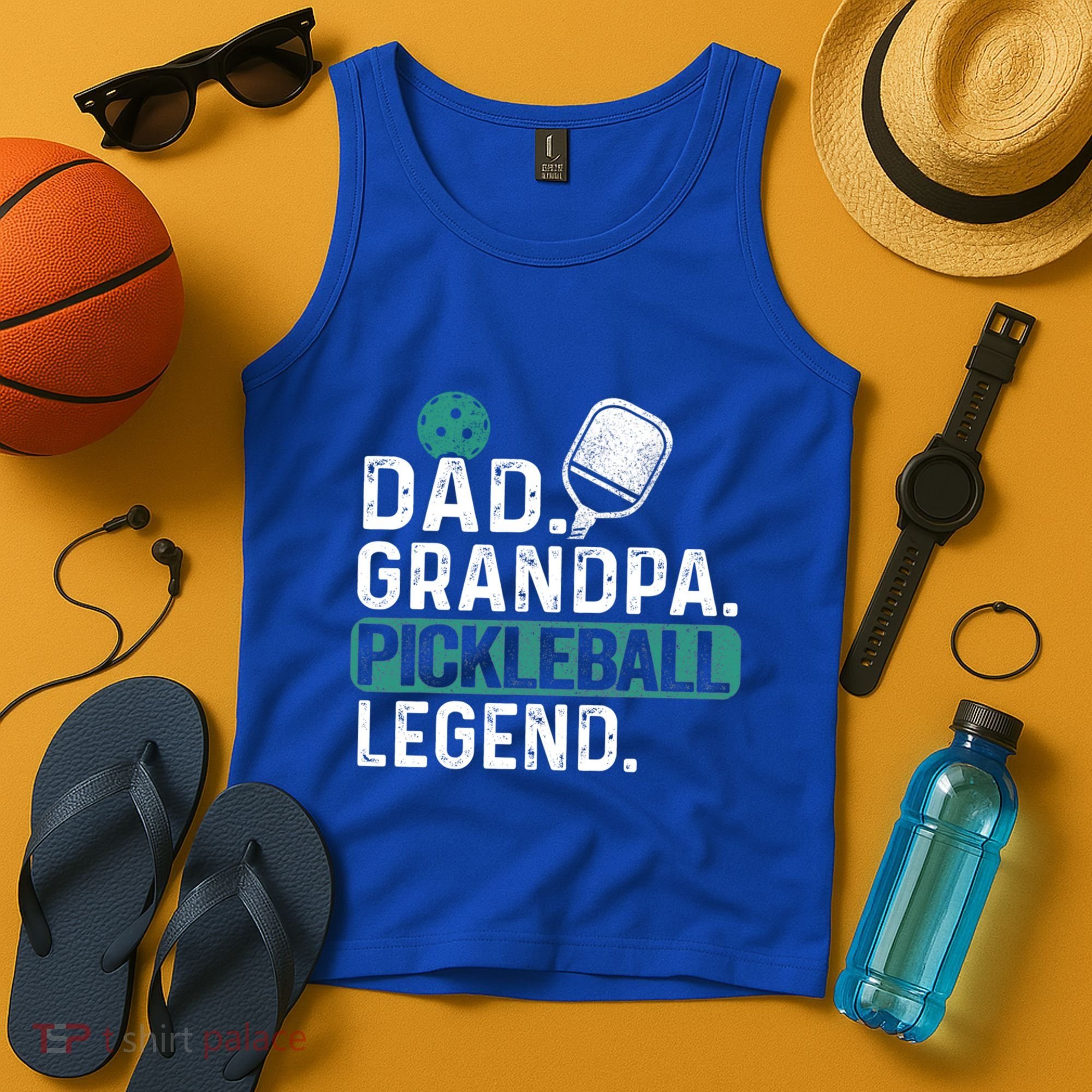 Dad Grandpa Pickleball Legend Player Funny Pickle Ball Funny Gift Tank Top