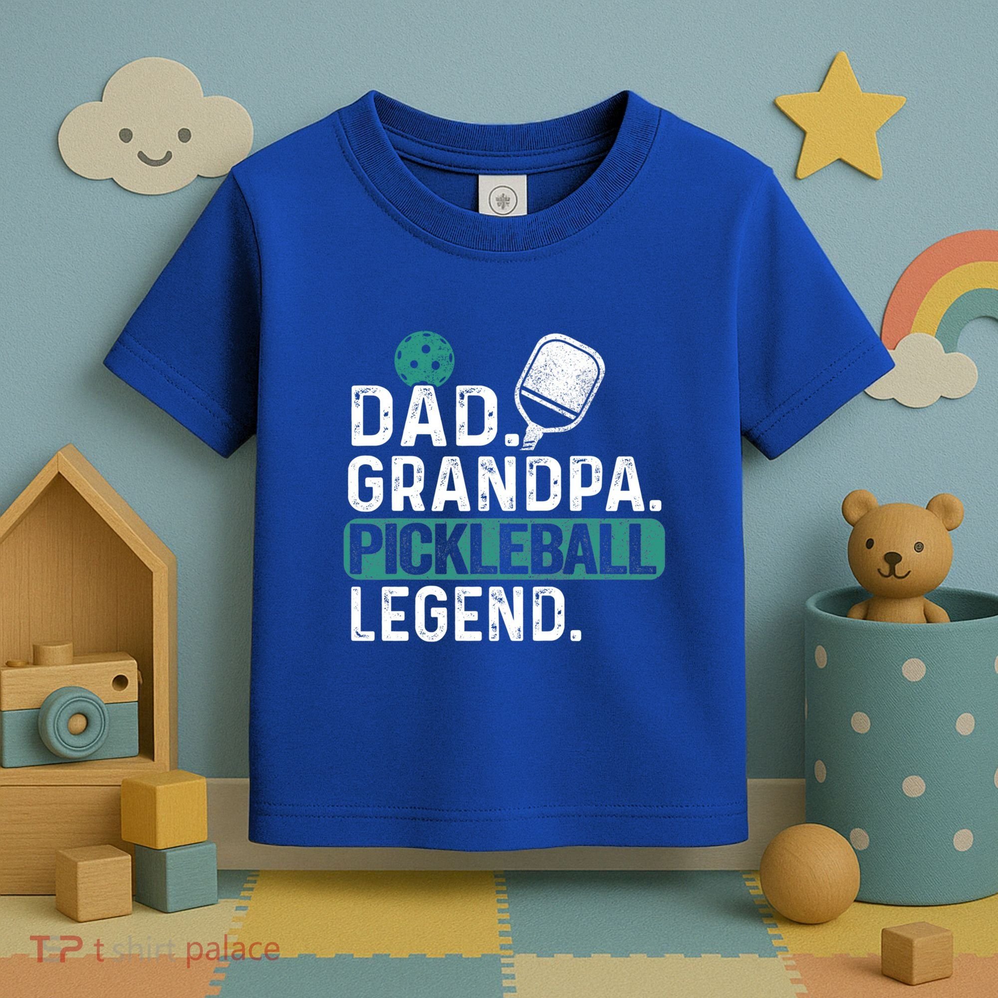 Dad Grandpa Pickleball Legend Player Funny Pickle Ball Funny Gift Toddler T-Shirt